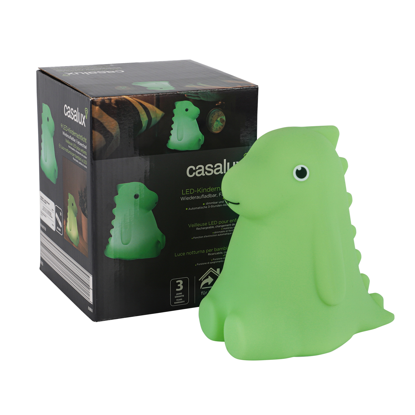 Cute Dinosaur Night Light Bedside Sleep Clap Lamp Soft Light Baby Eye Lamp USB Rechargeable LED Table Lamp